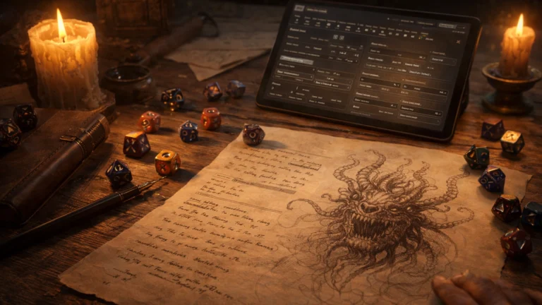 Dungeon Master creating a homebrew monster stat block on D&D Beyond