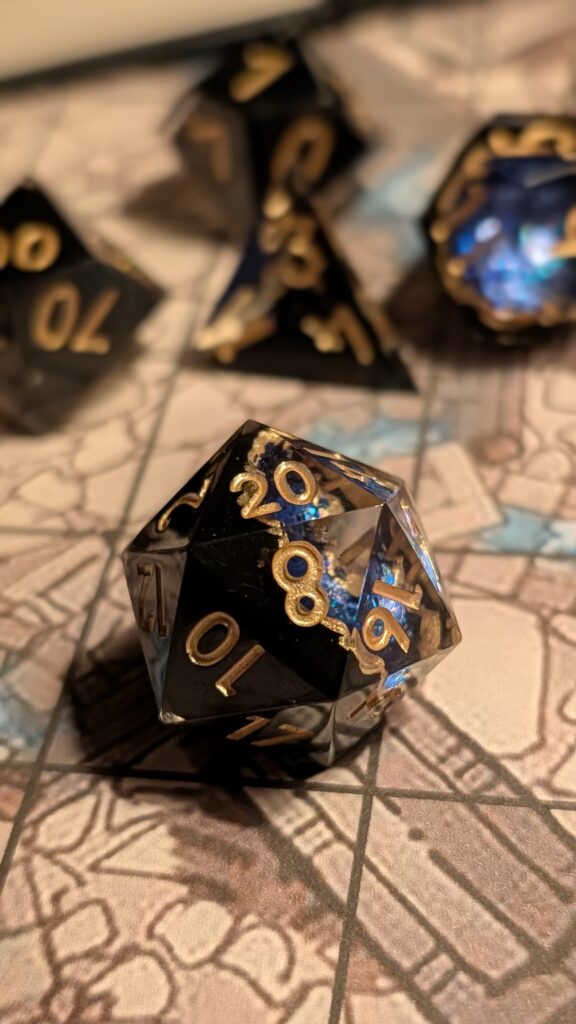 Awesome Dice Blue Geode d20