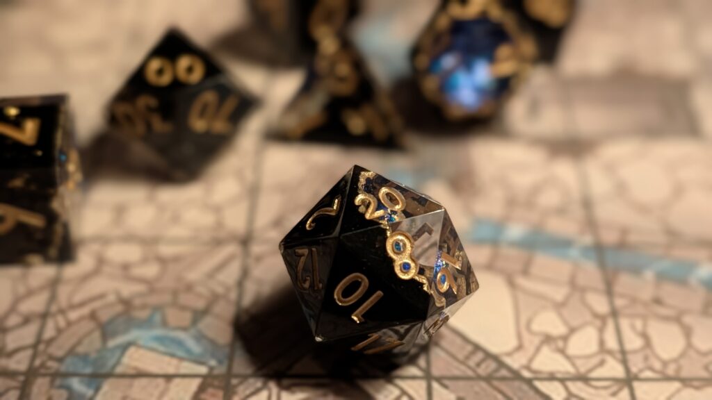 Awesome Dice Blue Geode d20