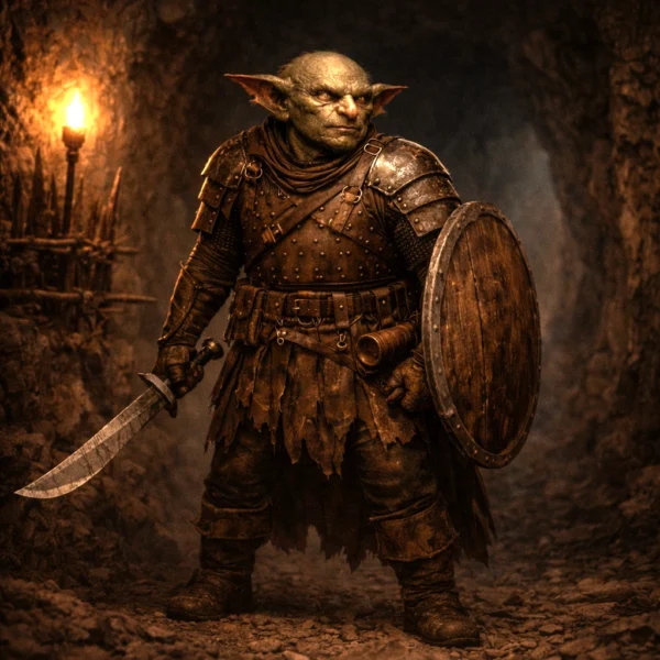 Goblin Swordsman frontline warrior from the Goblins Reimagined Creature Feature PDF