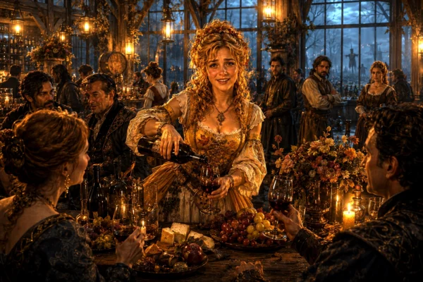 Creature Feature – Honeybell Snobeedle Honeybell Snobeedle hosting a vineyard tasting event while tension and fear build around the orchard outside.