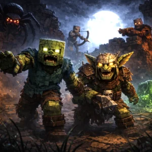 Minecraft-inspired hostile mobs bestiary bundle for D&D