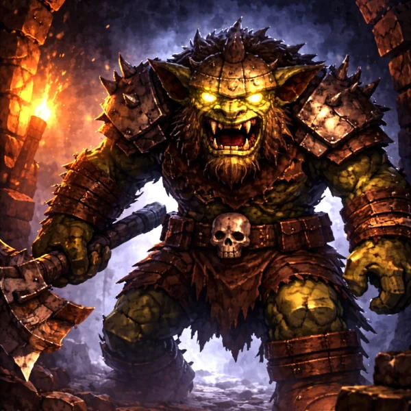 Minecraft-inspired bugbear creature for tabletop RPGs