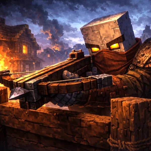 Minecraft-inspired pillager ranged creature for tabletop RPGs